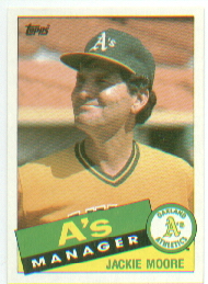 1985 Topps Baseball Cards      038      Jackie Moore MG